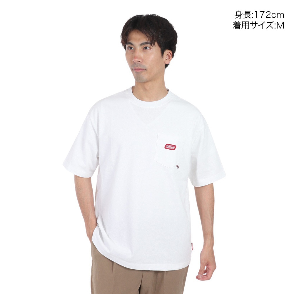 コールマン（Coleman）（メンズ）共地ポケット付き 半袖 Tシャツ X5430A WHT