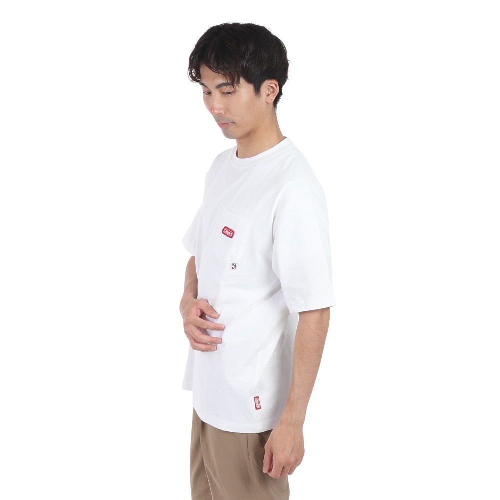 コールマン（Coleman）（メンズ）共地ポケット付き 半袖 Tシャツ X5430A WHT