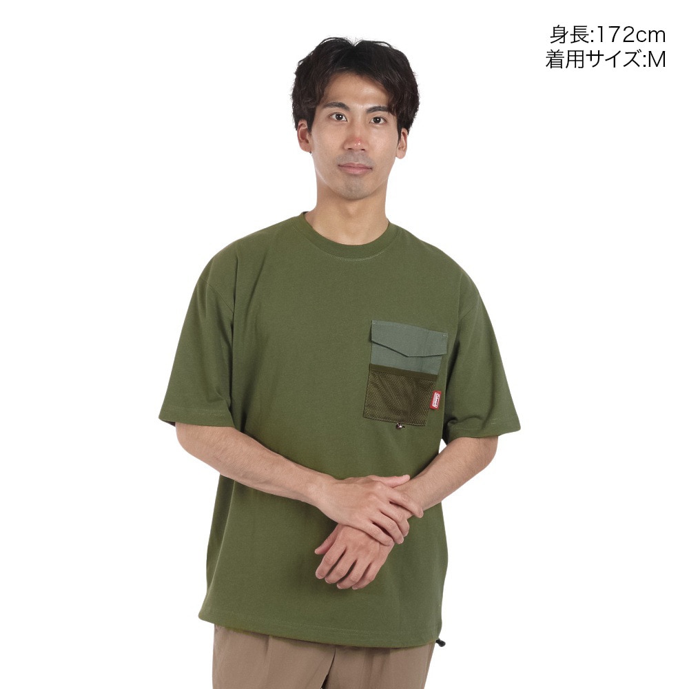 コールマン（Coleman）（メンズ）布帛ポケット付き 半袖Tシャツ X5431A KHA