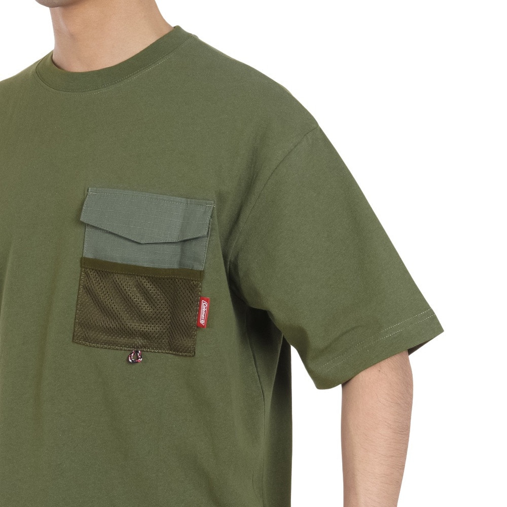 コールマン（Coleman）（メンズ）布帛ポケット付き 半袖Tシャツ X5431A KHA