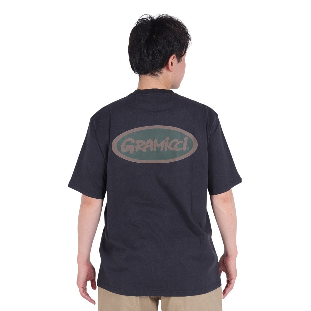グラミチ（Gramicci）（メンズ、レディース）オーバル Tシャツ G4SU-T077-VGBLK