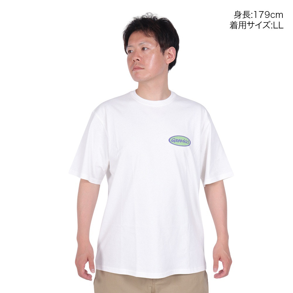 グラミチ（Gramicci）（メンズ、レディース）オーバル Tシャツ G4SU-T077-WHITE