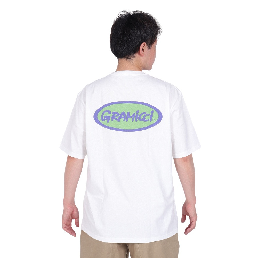 グラミチ（Gramicci）（メンズ、レディース）オーバル Tシャツ G4SU-T077-WHITE