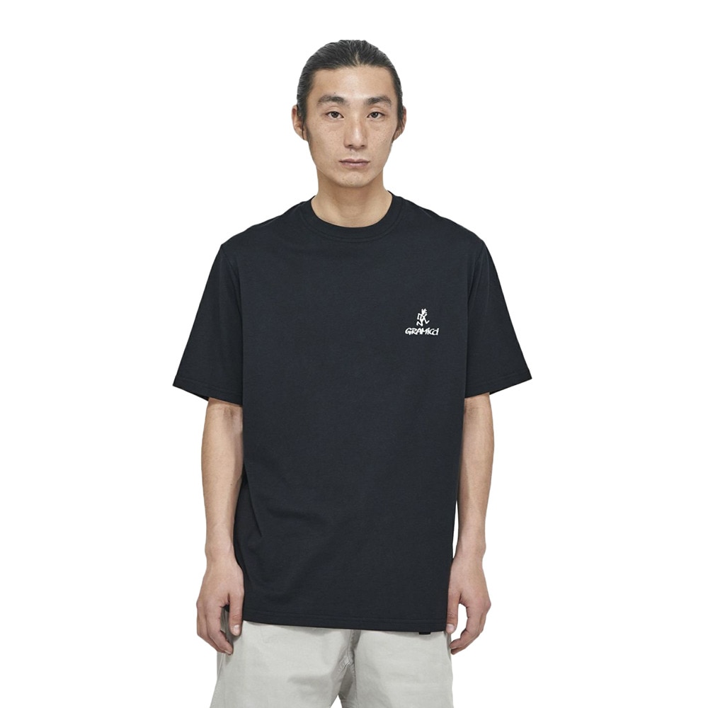 グラミチ（Gramicci）（メンズ、レディース）ワンポイント ロゴ 半袖Tシャツ G4SU-T096-BLACK
