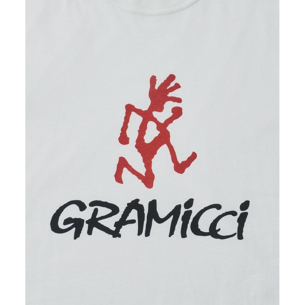 グラミチ（Gramicci）（メンズ、レディース）ロゴ 半袖Tシャツ G4SU-T097-WHITE