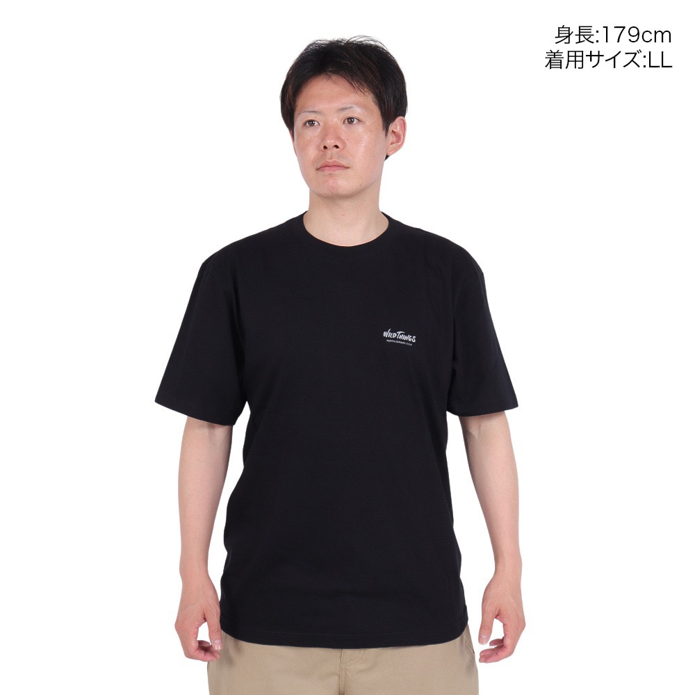 ワイルドシングス（WILD THINGS）（メンズ）バースプレイス 半袖Tシャツ WT24063K-BLACK