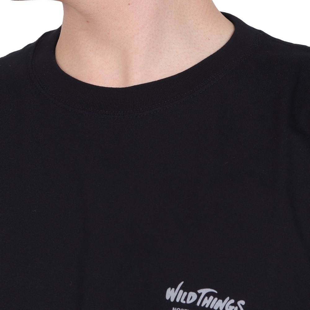 ワイルドシングス（WILD THINGS）（メンズ）バースプレイス 半袖Tシャツ WT24063K-BLACK