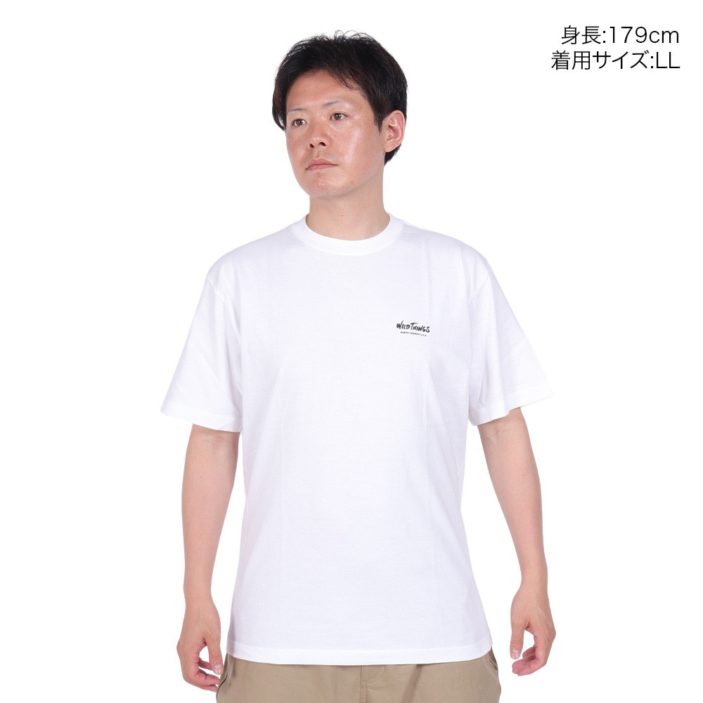 ワイルドシングス（WILD THINGS）（メンズ）バースプレイス 半袖Tシャツ WT24063K-WHITE