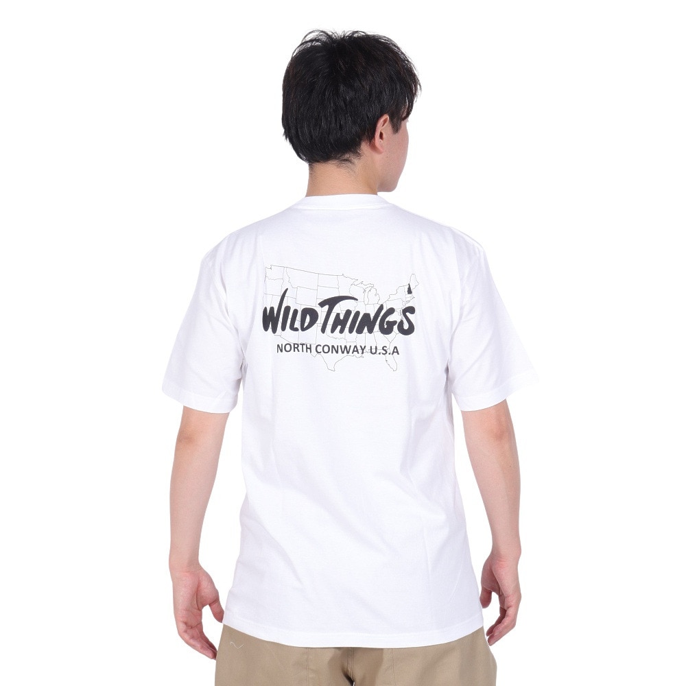 ワイルドシングス（WILD THINGS）（メンズ）バースプレイス 半袖Tシャツ WT24063K-WHITE