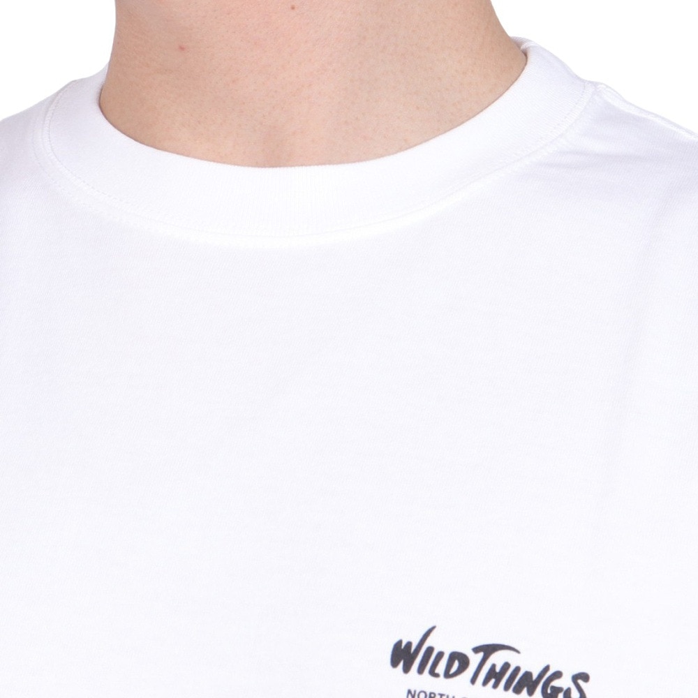 ワイルドシングス（WILD THINGS）（メンズ）バースプレイス 半袖Tシャツ WT24063K-WHITE