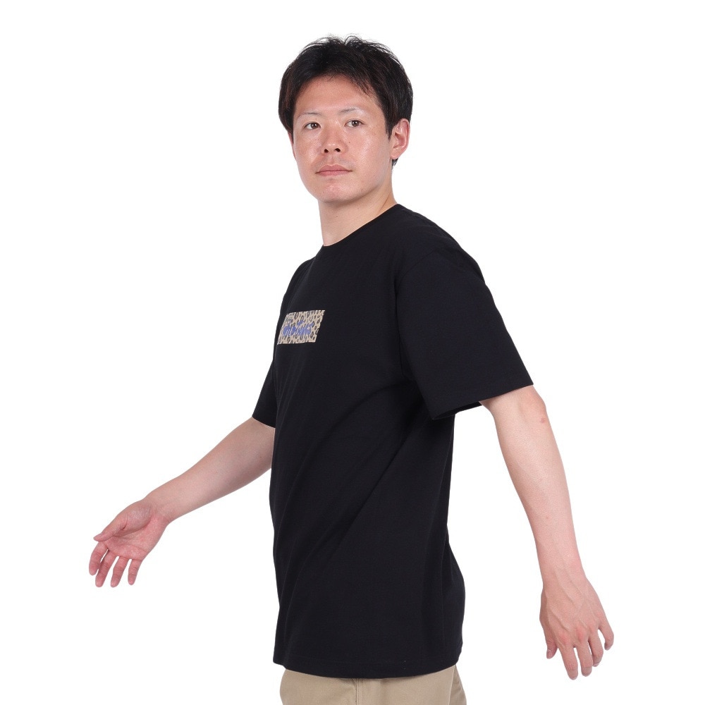 ワイルドシングス（WILD THINGS）（メンズ）ボックス ロゴ 半袖Tシャツ WT24062K-BLACK