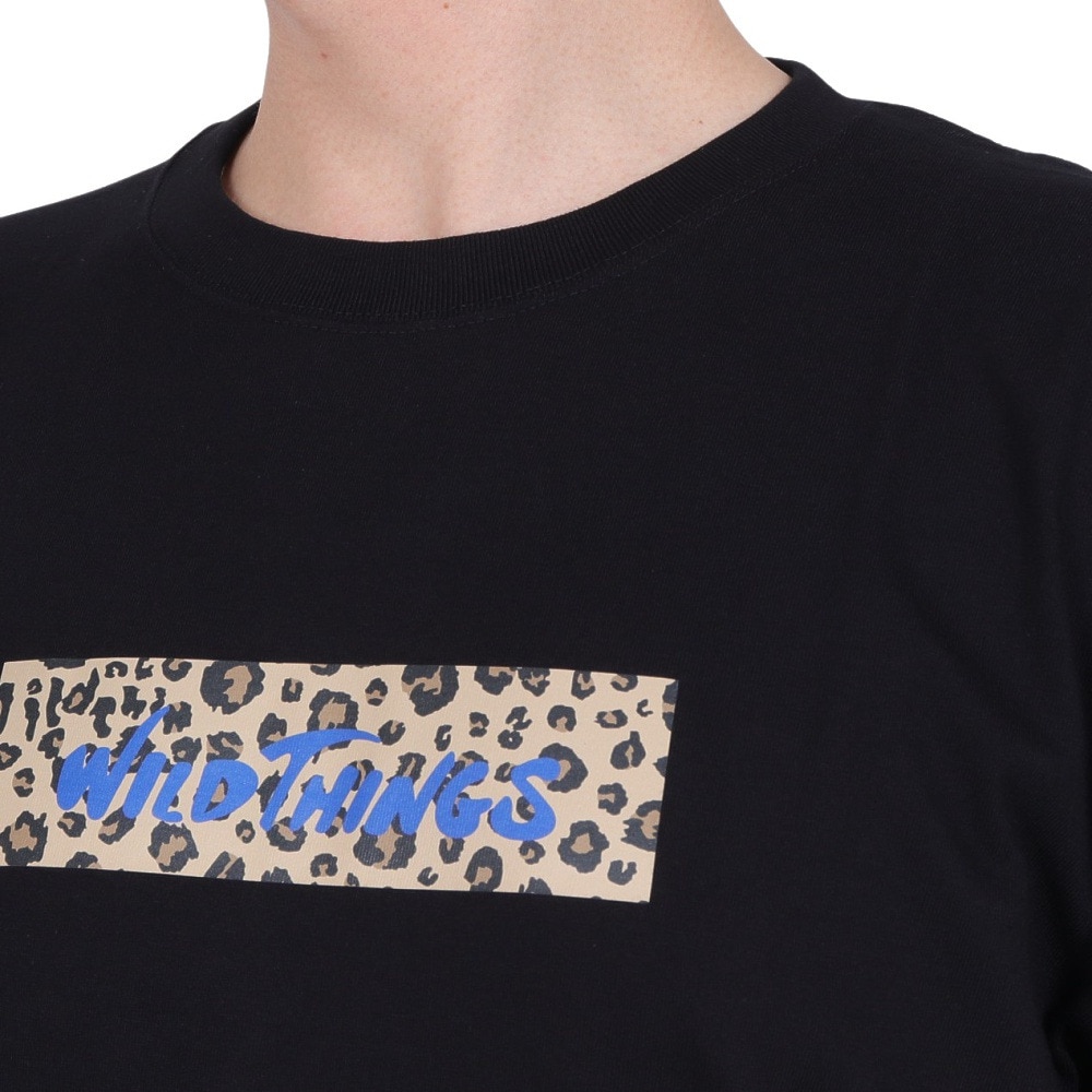ワイルドシングス（WILD THINGS）（メンズ）ボックス ロゴ 半袖Tシャツ WT24062K-BLACK