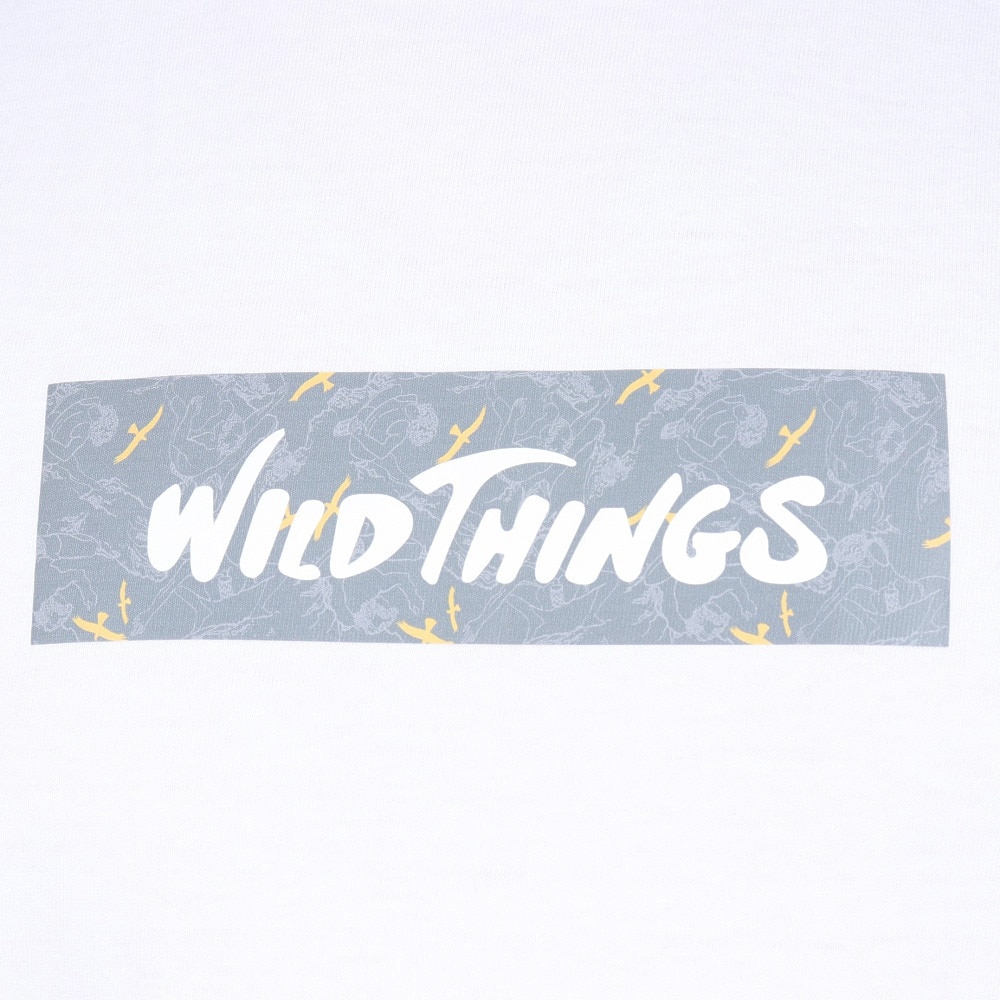 ワイルドシングス（WILD THINGS）（メンズ）ボックス ロゴ 半袖Tシャツ WT24062K-WHITE