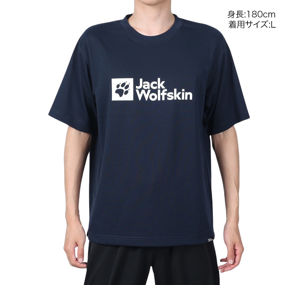 ジャックウルフスキン（JackWolfskin）（メンズ）半袖Tシャツ 2LINE STD LOGO SS T 5031192_1010