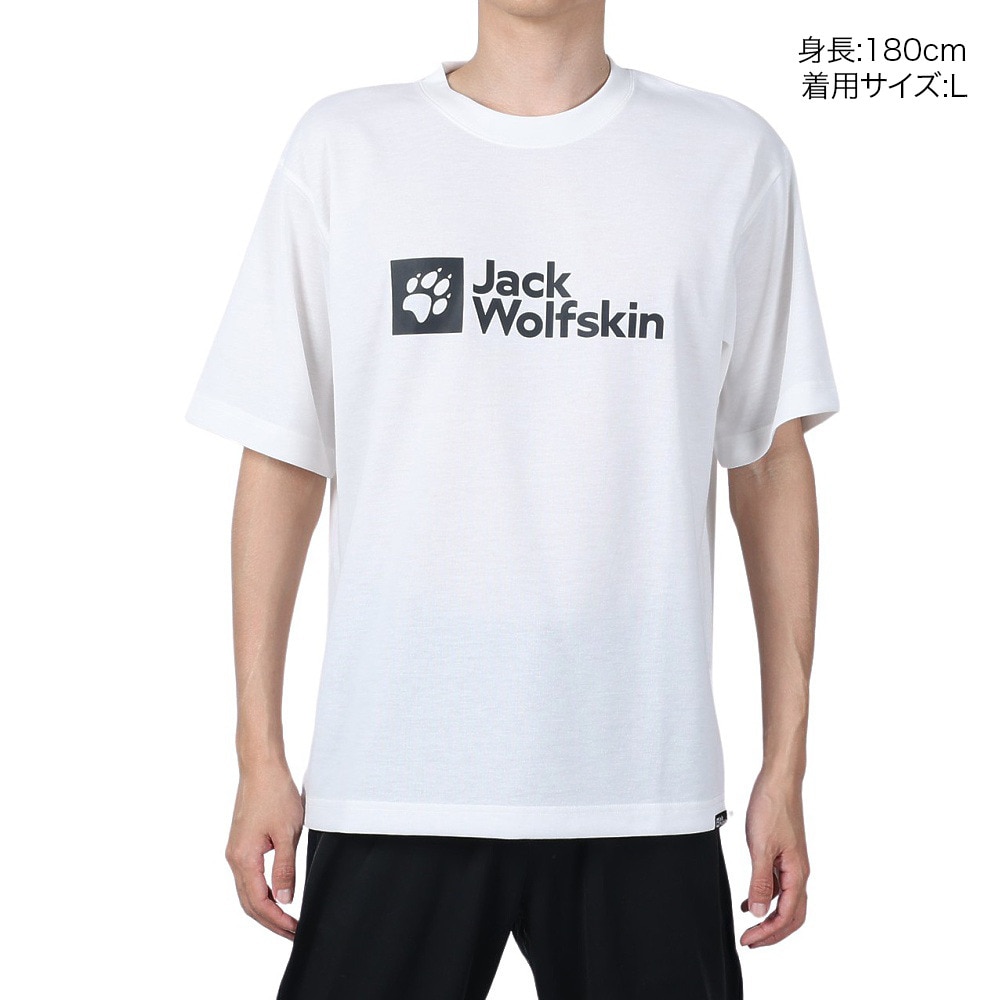 ジャックウルフスキン（JackWolfskin）（メンズ）半袖Tシャツ 2LINE STD LOGO SS T 5031192_5055