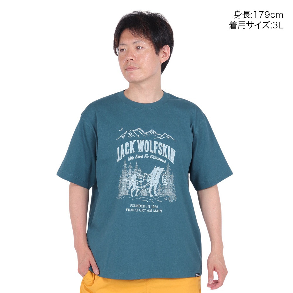 ジャックウルフスキン（JackWolfskin）（メンズ）半袖Tシャツ JP WANDER WOLF T 5033971_4299
