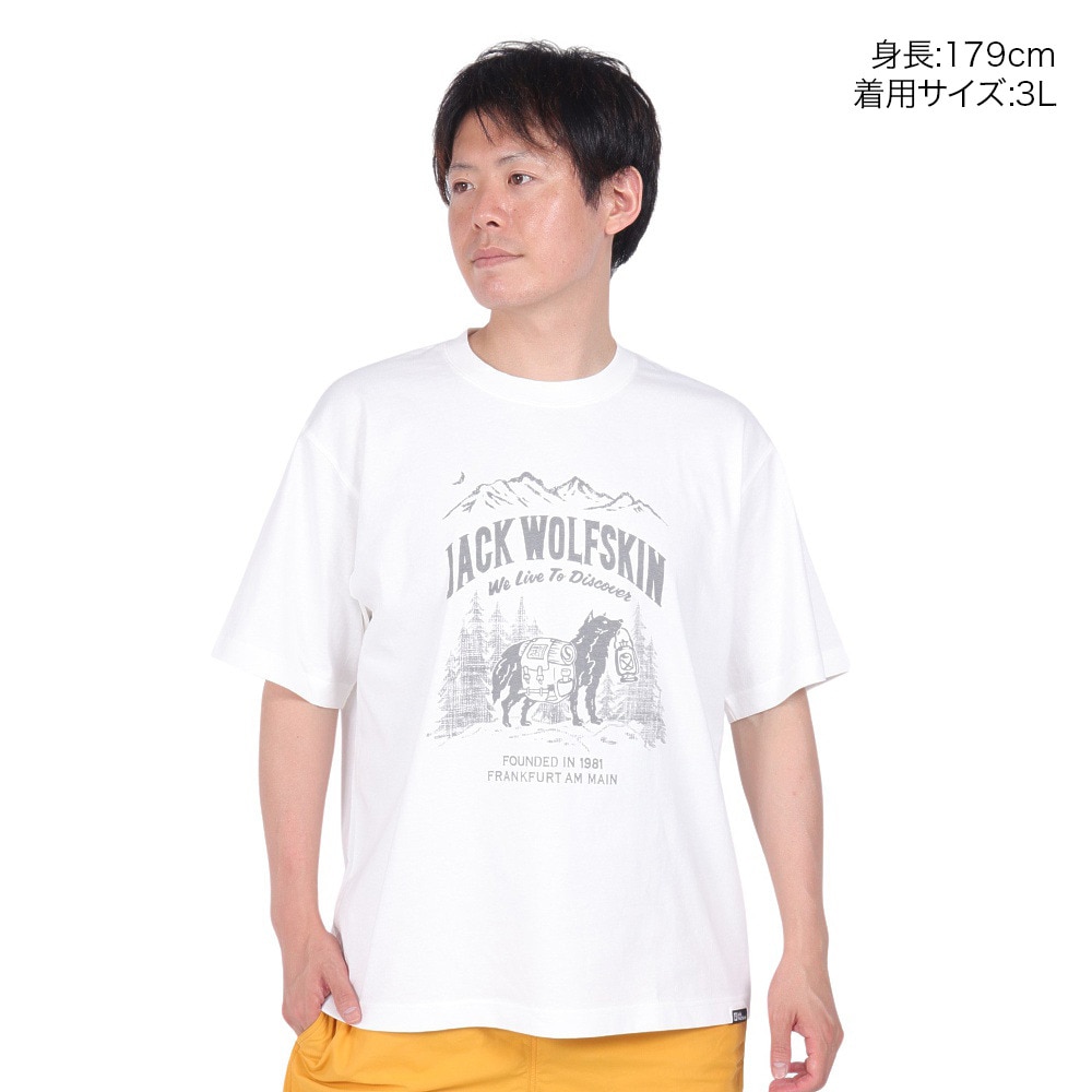 ジャックウルフスキン（JackWolfskin）（メンズ）半袖Tシャツ JP WANDER WOLF T 5033971_5055