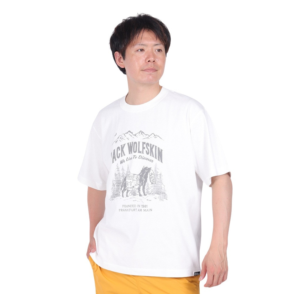 ジャックウルフスキン（JackWolfskin）（メンズ）半袖Tシャツ JP WANDER WOLF T 5033971_5055