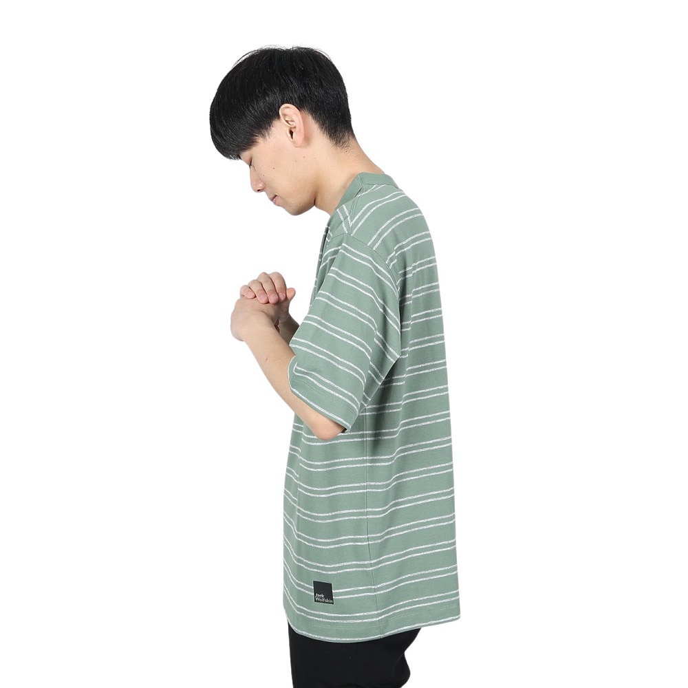 ジャックウルフスキン（JackWolfskin）（メンズ）半袖Tシャツ J UR TRUCK  STRIPE T 5034011_4311