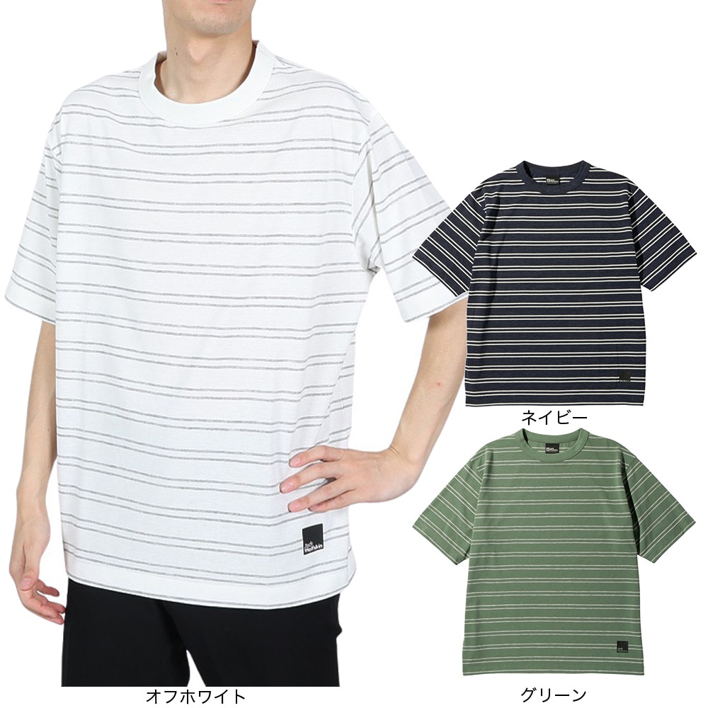 ジャックウルフスキン（JackWolfskin）（メンズ）半袖Tシャツ J UR TRUCK  STRIPE T 5034011_5055