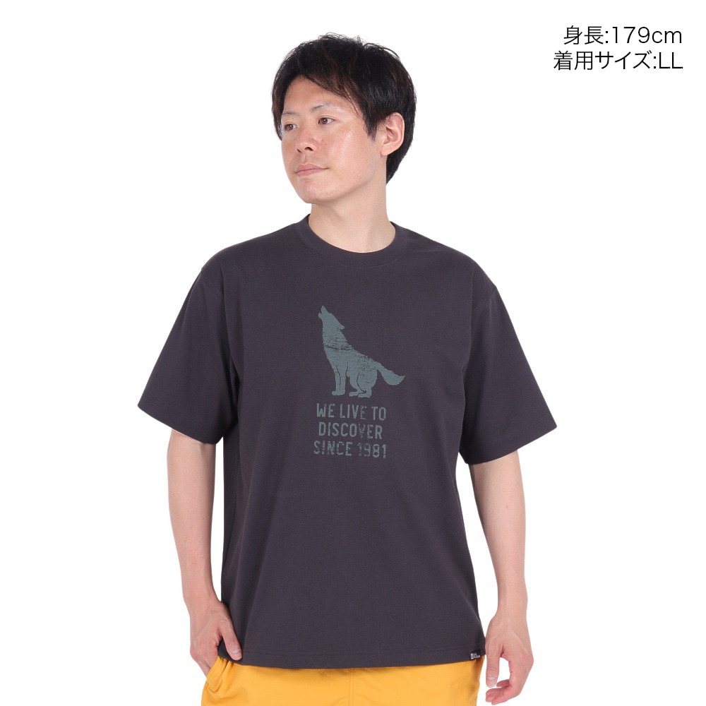 ジャックウルフスキン（JackWolfskin）（メンズ）半袖Tシャツ JP HOWLING WOLF SS T 5034091_6350