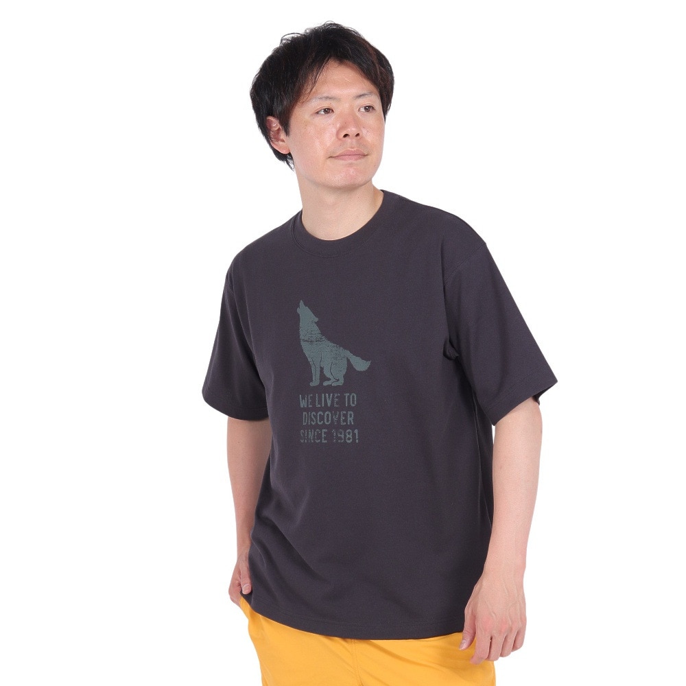 ジャックウルフスキン（JackWolfskin）（メンズ）半袖Tシャツ JP HOWLING WOLF SS T 5034091_6350