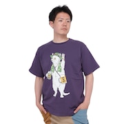 ゴースローキャラバン（GOSLOWCARAVAN）（メンズ、レディース）USA/C フェス猫Tシャツ 321910 VIO