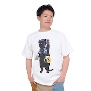 ゴースローキャラバン（GOSLOWCARAVAN）（メンズ、レディース）USA/C フェス猫Tシャツ 321910 WHT
