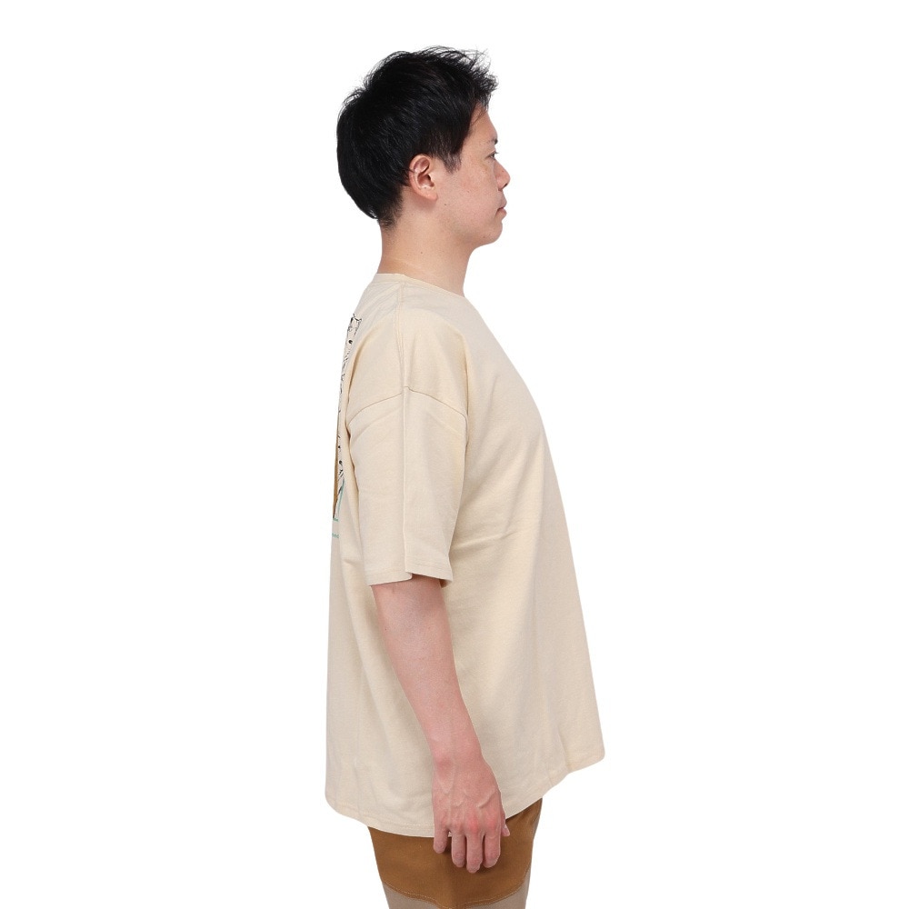ゴースローキャラバン（GOSLOWCARAVAN）（メンズ、レディース）USA/C スクエアLOGOバックプリントゆったりTシャツ 321913A NTL