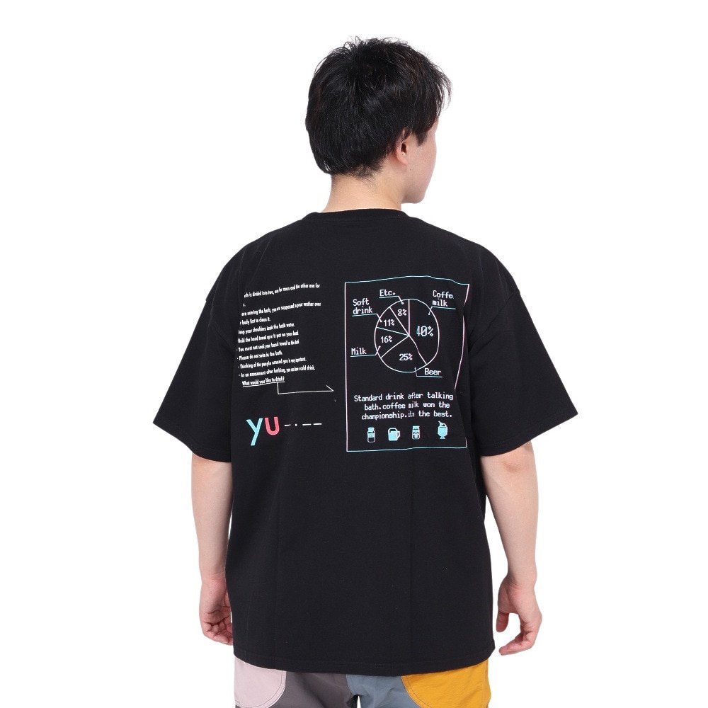 ゴースローキャラバン（GOSLOWCARAVAN）（メンズ）USA/C スーパー銭湯ゆったり 半袖Tシャツ 321914 BLK
