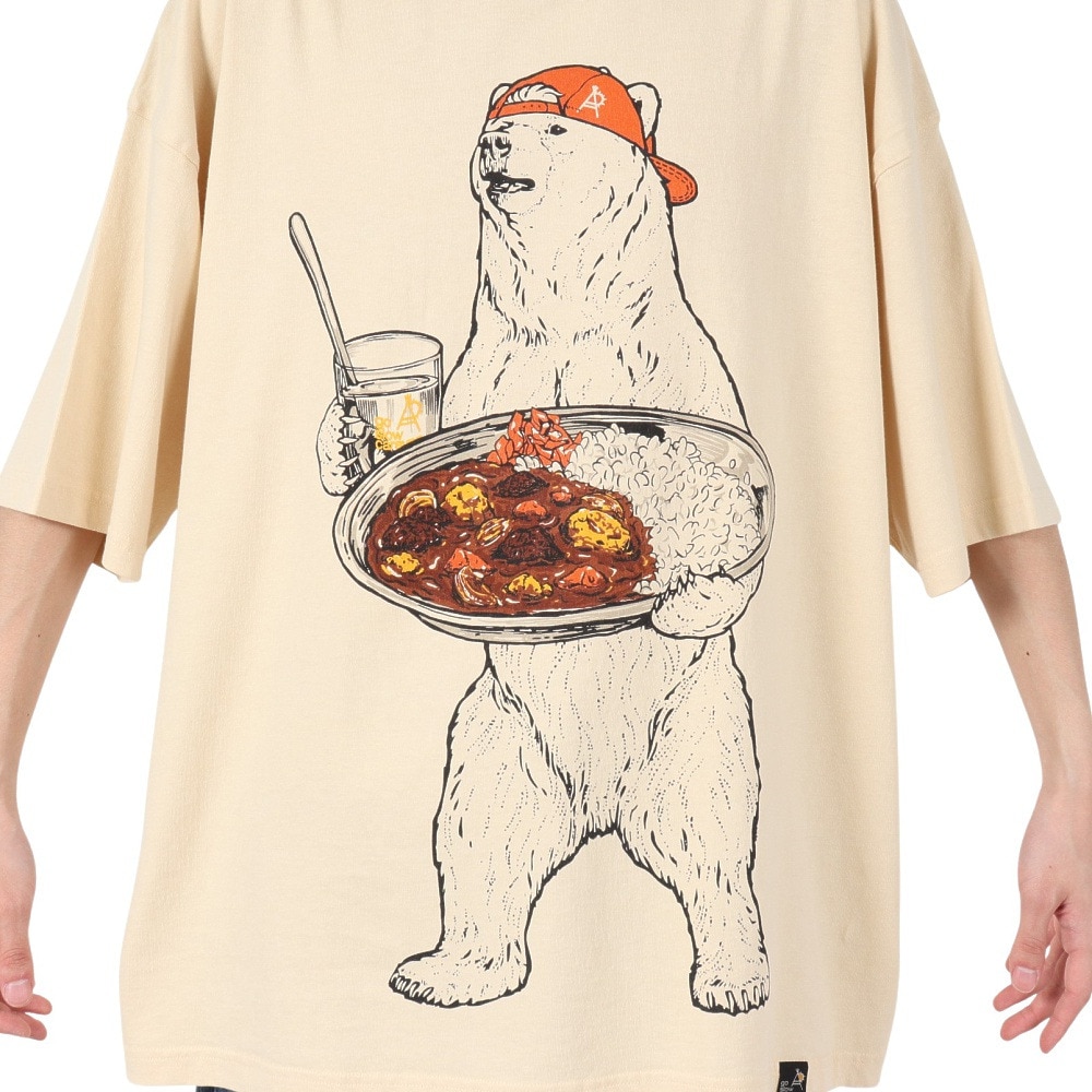 ゴースローキャラバン（GOSLOWCARAVAN）（メンズ）USA/C カレーライスクマ ビッグTシャツ 321917 NTL