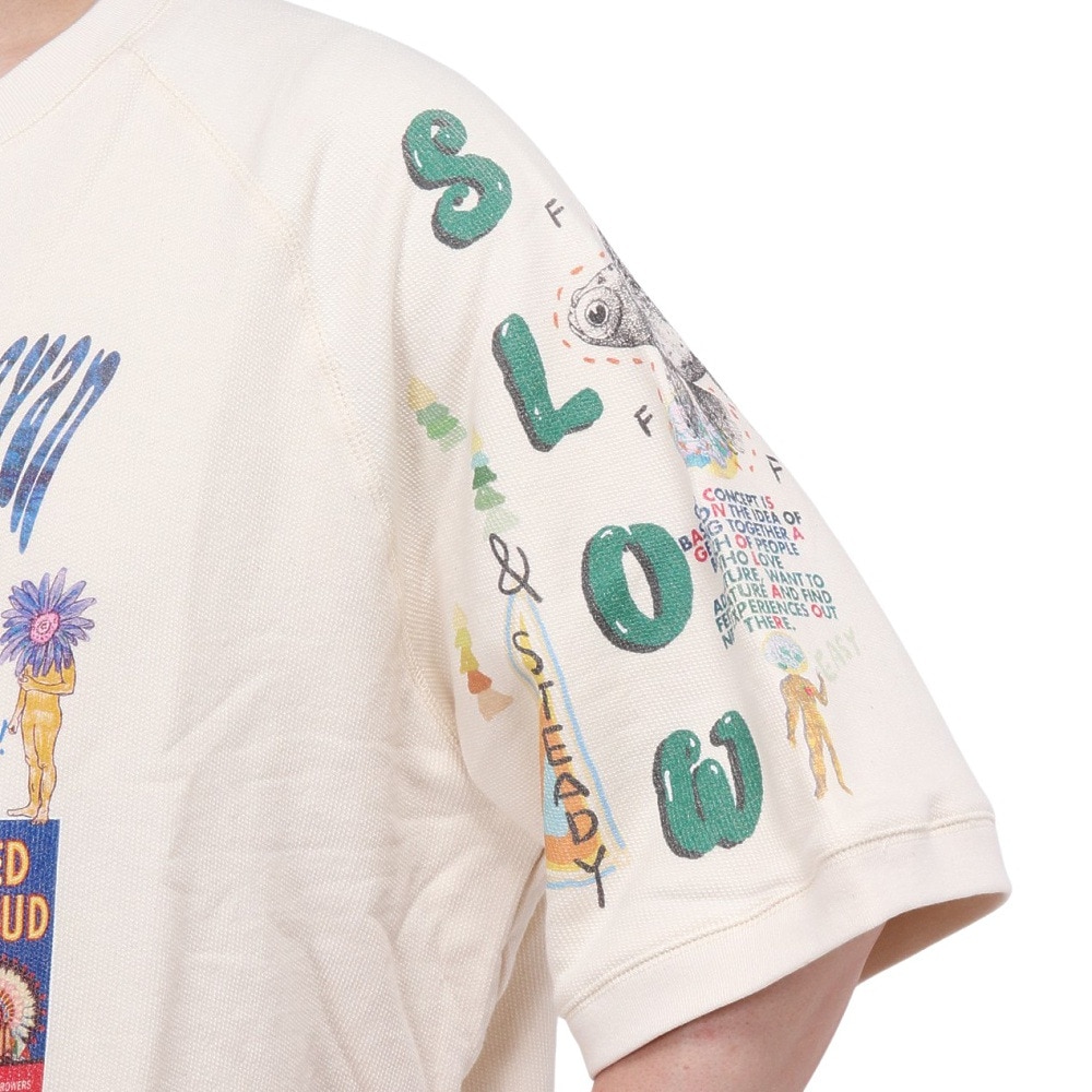 ゴースローキャラバン（GOSLOWCARAVAN）（メンズ、レディース）インレイ 落書きMIXラグランTシャツ 322603 NTL