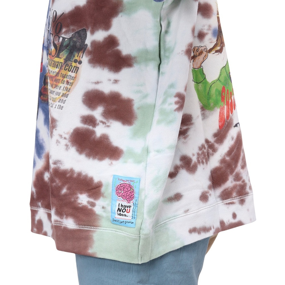 ゴースローキャラバン（GOSLOWCARAVAN）（メンズ、レディース）UNIQUEインレイ 落書きMIXラグランTシャツ タイダイ 322604 レインボー