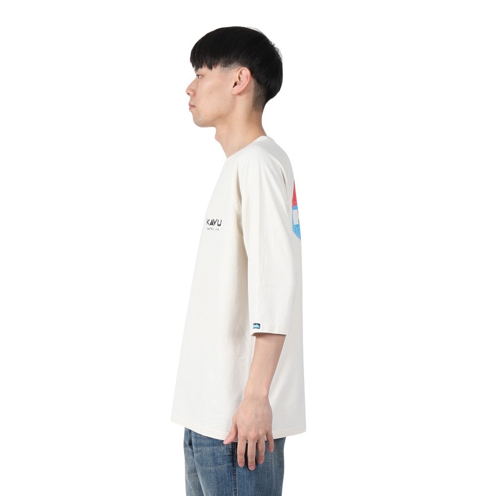 カブー（KAVU）（メンズ）サーフロゴ ベースボールTシャツ 19822212 アイボリー
