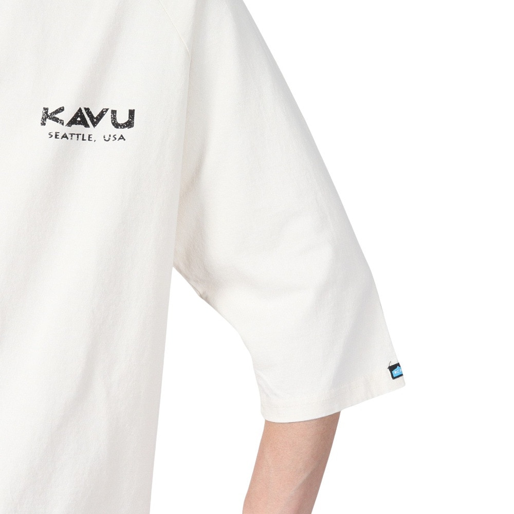 カブー（KAVU）（メンズ）サーフロゴ ベースボールTシャツ 19822212 アイボリー