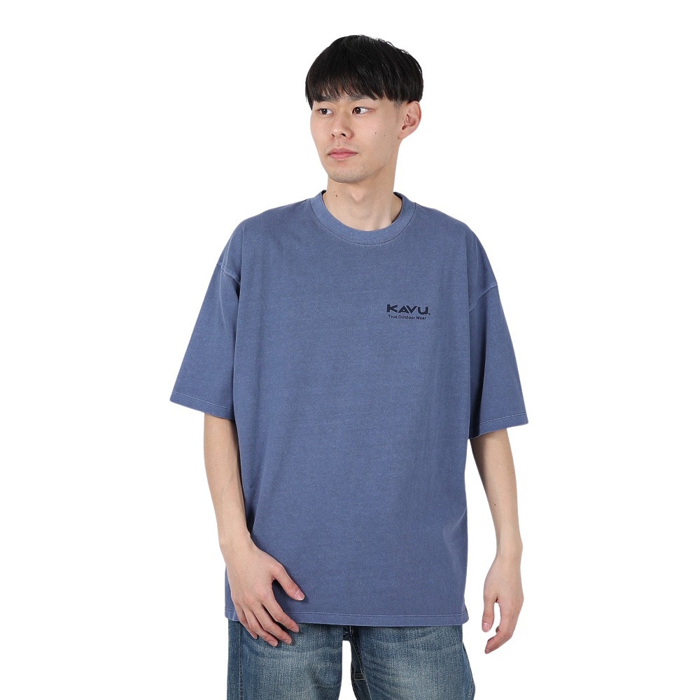 カブー（KAVU）（メンズ）シティーロゴ Tシャツ ピグメント 19822226 ネイビー
