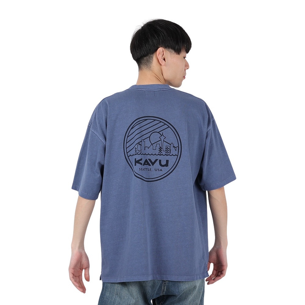 カブー（KAVU）（メンズ）シティーロゴ Tシャツ ピグメント 19822226 ネイビー
