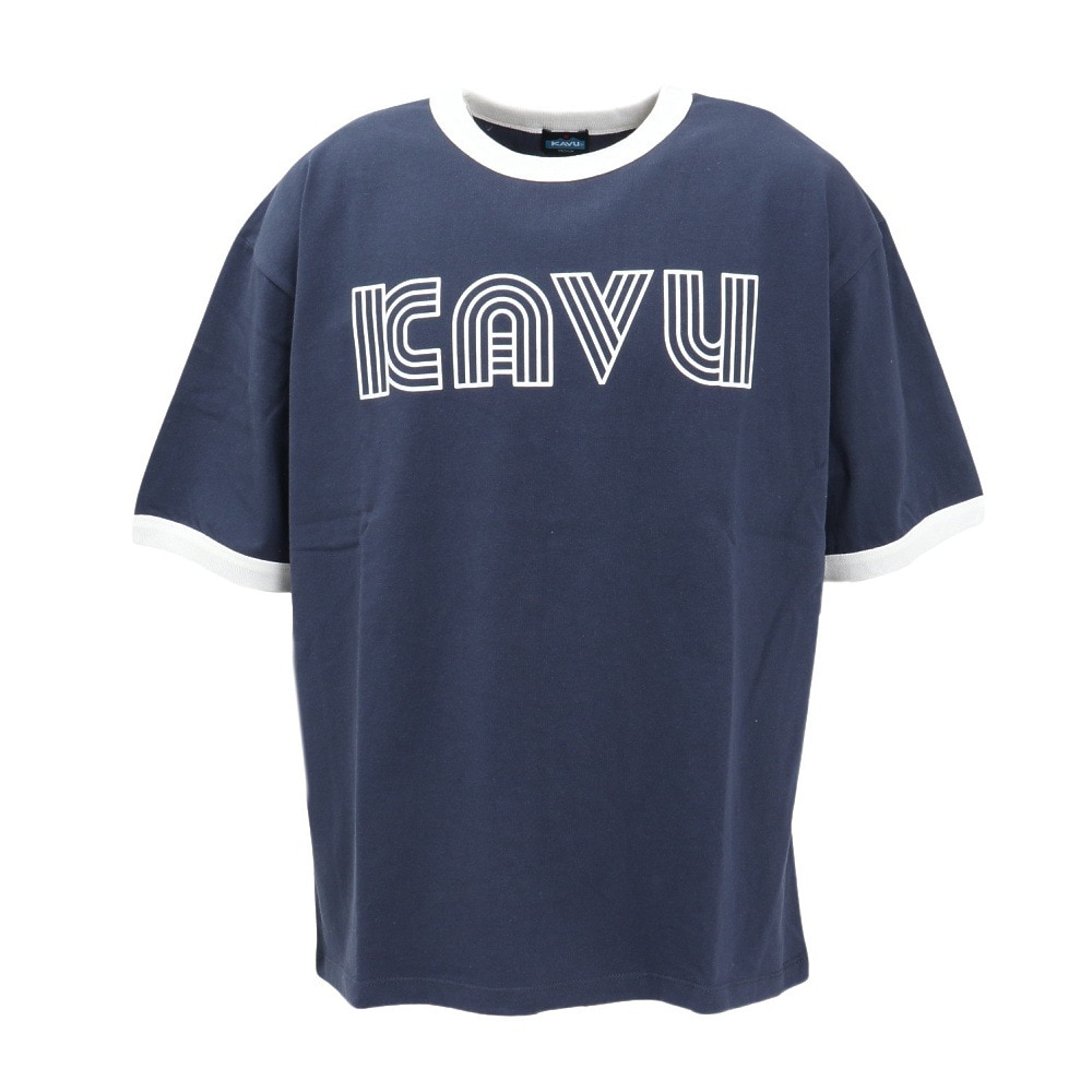 カブー（KAVU）（メンズ、レディース）ツイストロゴ リンガー 半袖Tシャツ 19822228