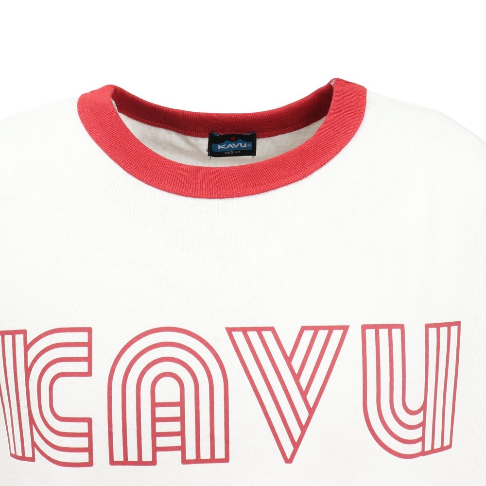 カブー（KAVU）（メンズ、レディース）ツイストロゴ リンガー 半袖Tシャツ 19822228
