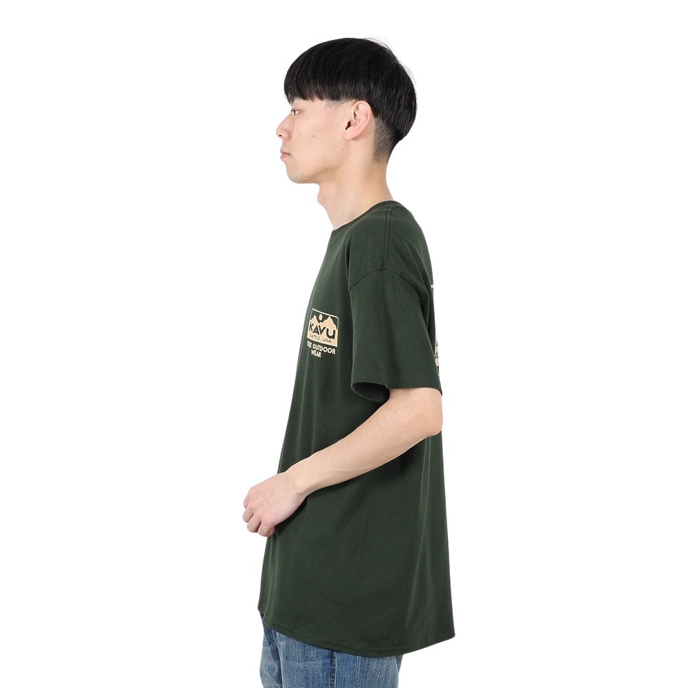カブー（KAVU）（メンズ）トゥルーロゴ 半袖Tシャツ 19822238 フォレスト
