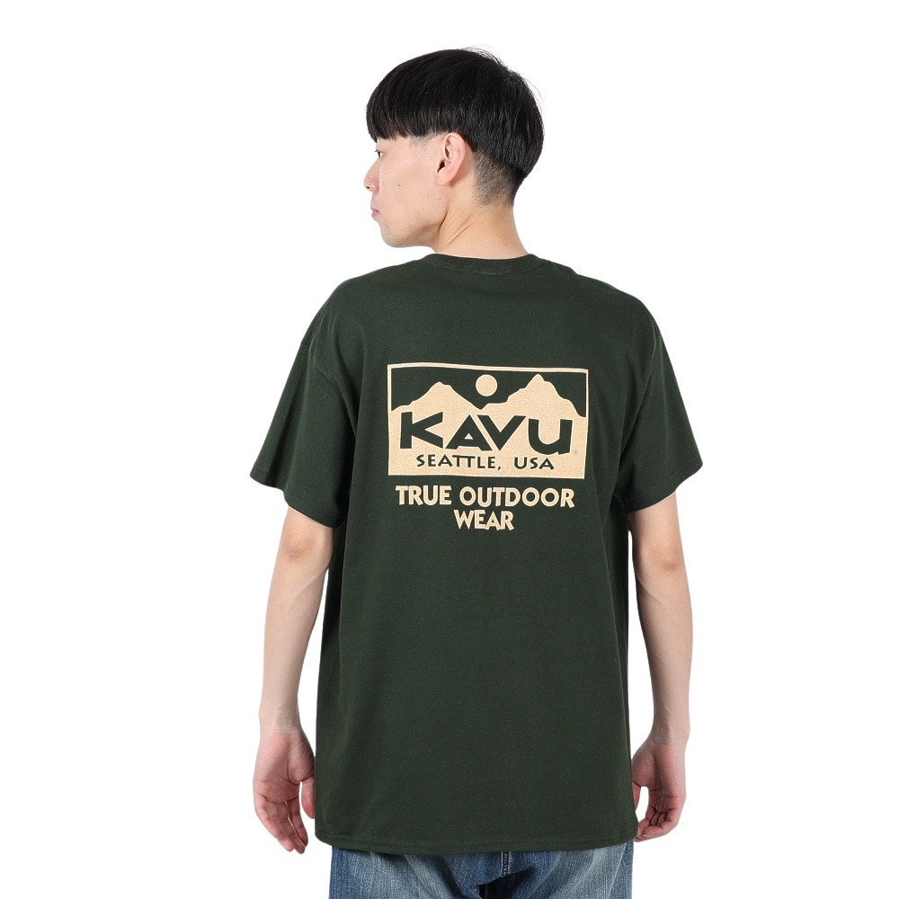 カブー（KAVU）（メンズ）トゥルーロゴ 半袖Tシャツ 19822238 フォレスト