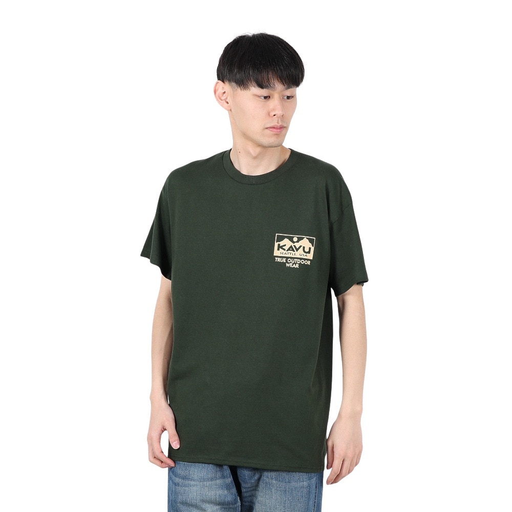 カブー（KAVU）（メンズ）トゥルーロゴ 半袖Tシャツ 19822238 フォレスト