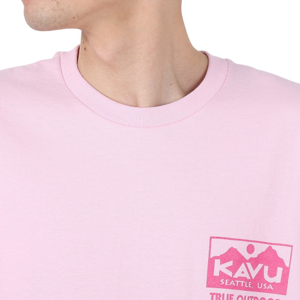 カブー（KAVU）（メンズ）トゥルーロゴ 半袖Tシャツ 19822238 ライトピンク