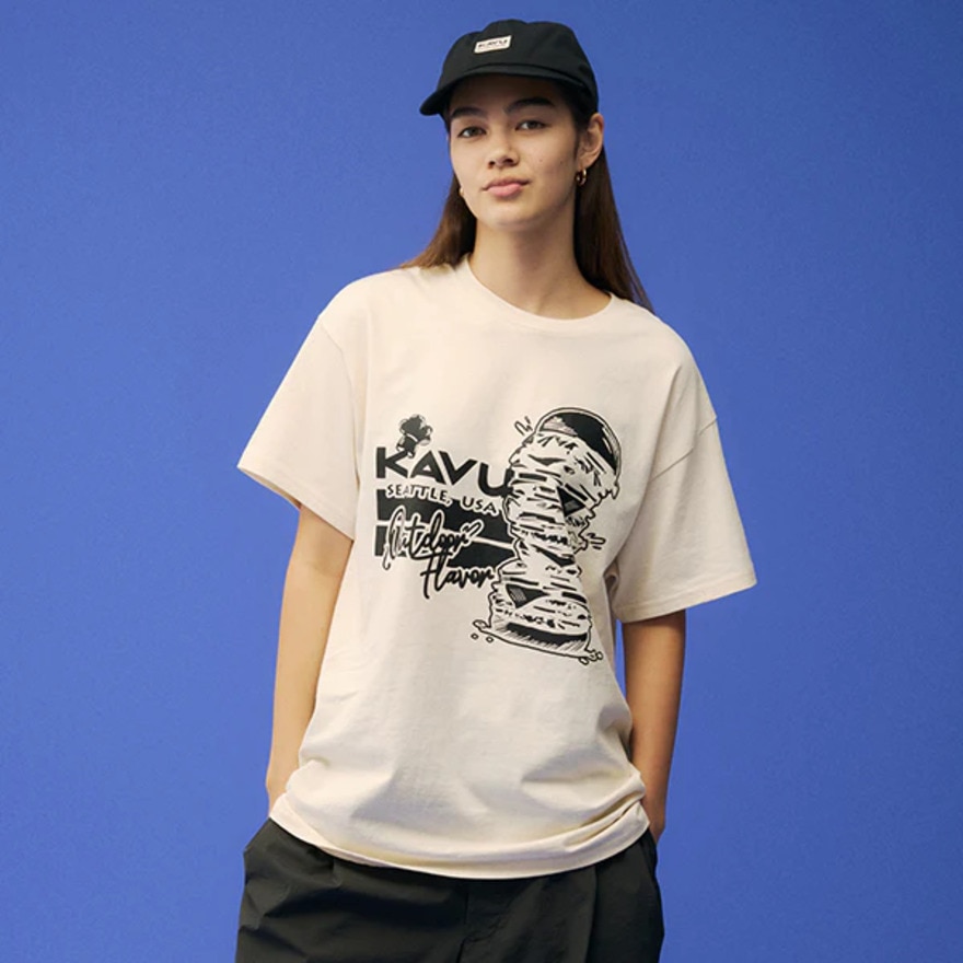 カブー（KAVU）（メンズ）バーガー 半袖Tシャツ 19822255 ナチュラル
