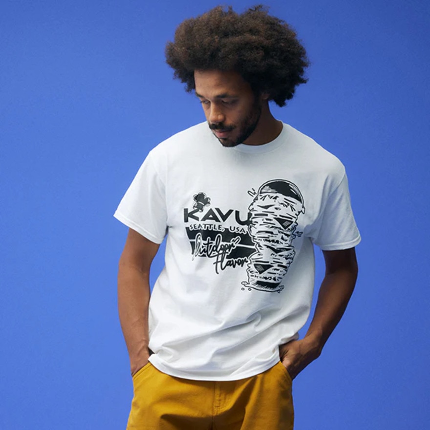 カブー（KAVU）（メンズ）バーガー 半袖Tシャツ 19822255 ホワイト