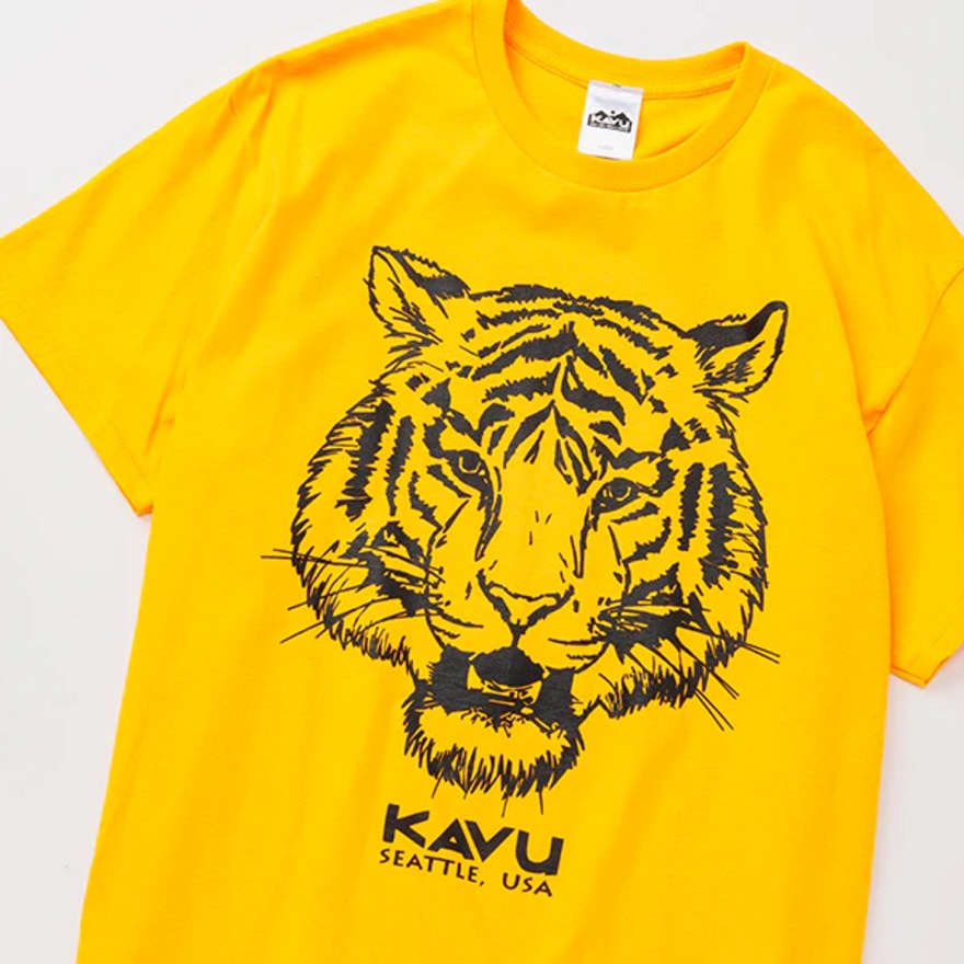 カブー（KAVU）（メンズ）タイガー 半袖Tシャツ 19822258 ゴールド