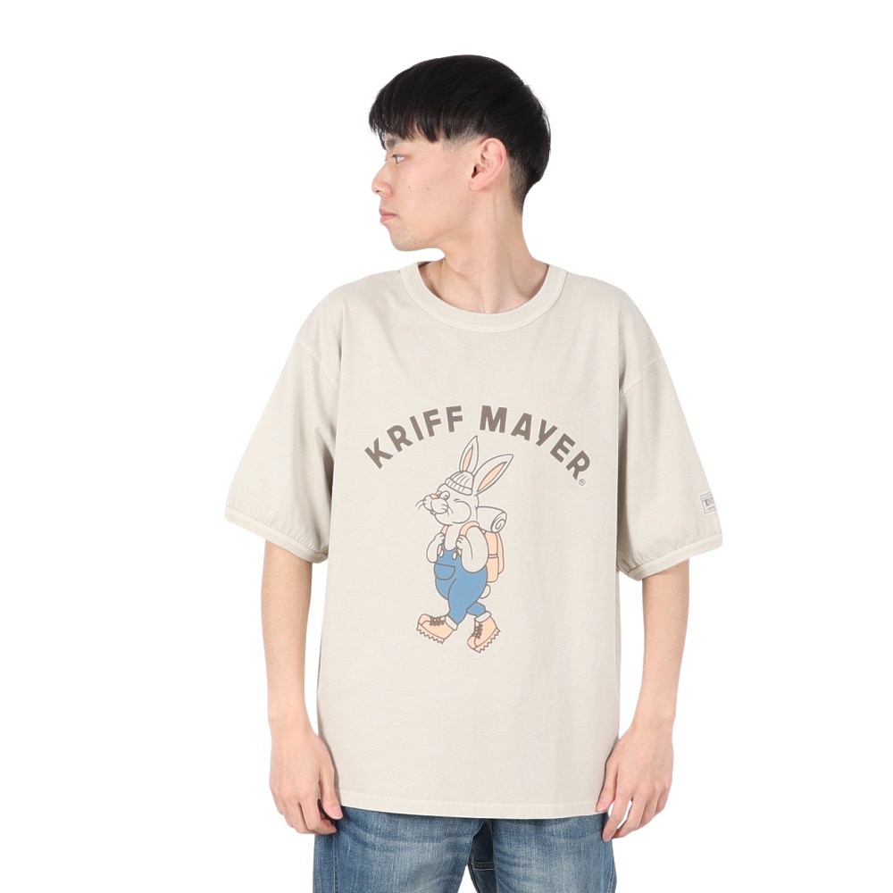 クリフメイヤー（KRIFF MAYER）（メンズ）クリフラビットピグメントTシャツ 2447201:12:L/GRAY
