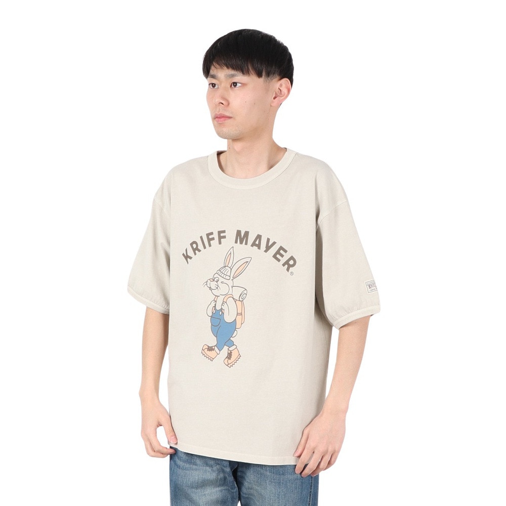 クリフメイヤー（KRIFF MAYER）（メンズ）クリフラビットピグメントTシャツ 2447201:12:L/GRAY