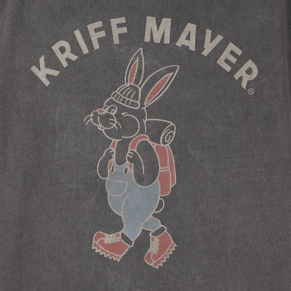 クリフメイヤー（KRIFF MAYER）（メンズ）クリフラビットピグメントTシャツ 2447201:17:CHARCOAL