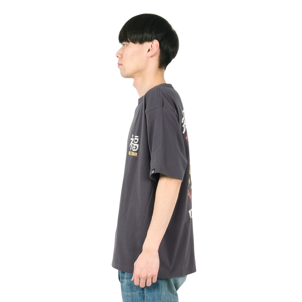 クリフメイヤー（KRIFF MAYER）（メンズ）スーベニアプリントTシャツ 虎 2447812 17 CHARCOAL